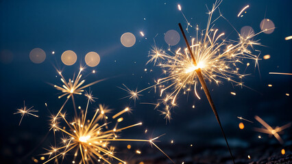 Obraz premium fireworks on the night sky