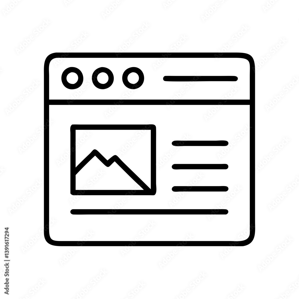 Poster website design template vector graphic for ui ux design and web development projects modern and clea