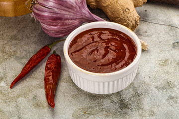 Korean kimchi sauce in the bowl