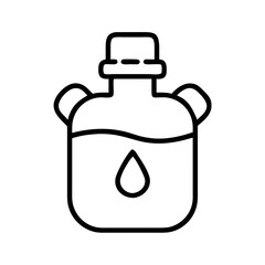 Stock vector of reusable water bottle icon illustration for hydration and sustainable lifestyle design needs