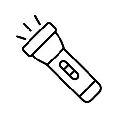 Find the best flashlight icon vector illustration for camping hiking and emergency light source needs design