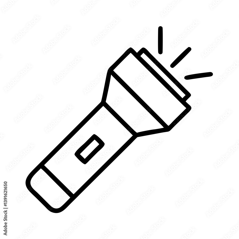 Poster find the best flashlight icon vector image for your projects and design needs with this simple line 