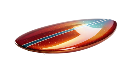 Sunset Hues: A Glossy, Glittery Abstract Artwork