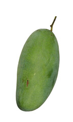 Mango fruit isolated on transparent background, Green Tropical garden vegetables for cooking healthy food