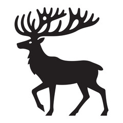 Majestic stag silhouette vector art for nature themed designs