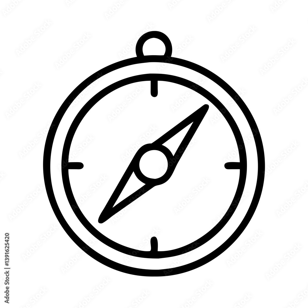 Poster compass navigation travel direction guide adventure journey exploration orientation vector icon grap