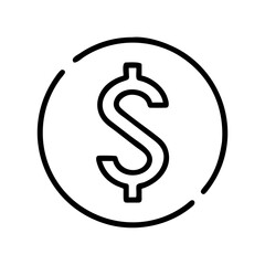 Dollar symbol icon vector illustration for currency exchange financial investment and business concept design