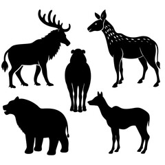 animals silhouette vector