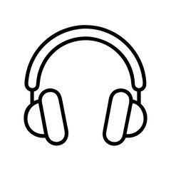 Headphones vector icon illustration for music listening and audio equipment design and sound technology use