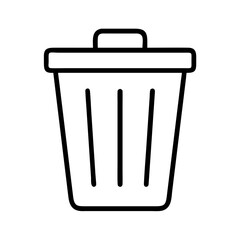 Garbage can icon trash bin vector illustration waste container clip art recycle symbol delete sign design 100