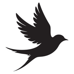 Obraz premium Elegant Swallow Silhouette Vector Image Graceful Bird in Flight Design