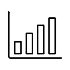Bar chart graph diagram infographic business data analysis growth vector illustration and financial report