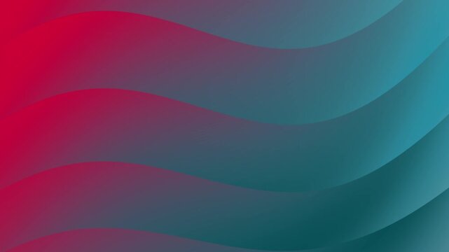 Abstract Wavy Gradient Background: Teal and Crimson Hues