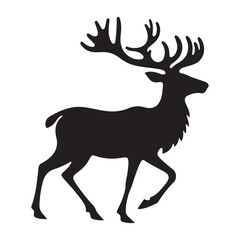 Majestic Deer Silhouette Illustration for Nature and Wildlife Enthusiasts