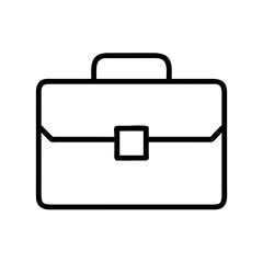 Business briefcase vector icon, office bag, portfolio, professional case, work document bag, work gear icon