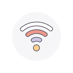 WIFI SIGNAL vector icon stock illustration