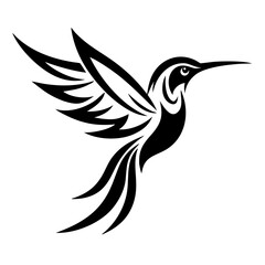 hummingbird flying Silhouette