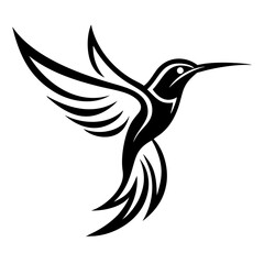 hummingbird flying Silhouette