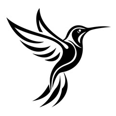 Obraz premium hummingbird flying Silhouette