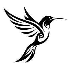 hummingbird flying Silhouette