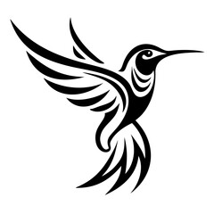 hummingbird flying Silhouette