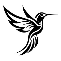 hummingbird flying Silhouette