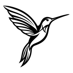 hummingbird flying Silhouette