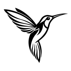 hummingbird flying Silhouette