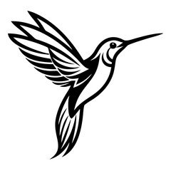 hummingbird flying Silhouette