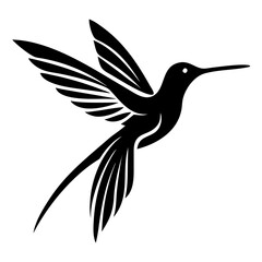 hummingbird flying Silhouette