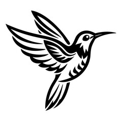 hummingbird flying Silhouette