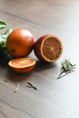 The macro shot emphasizes the rich colors and natural patterns of the citrus fruit, making it ideal...