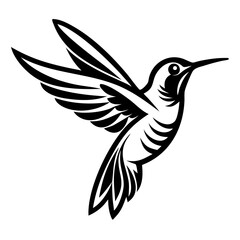 hummingbird flying Silhouette