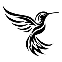 hummingbird flying Silhouette