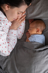 Newborn Baby Resting on mother tummy