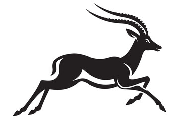 Fast Gazelle Running Silhouette Vector Art for Graphic Projects