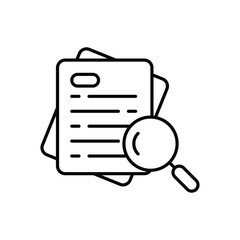 Document Analysis icon vector stock illustration