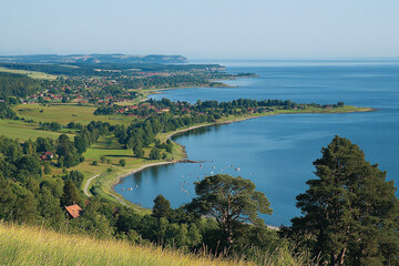 A scenic view of Kivik, Sweden, charming and peaceful, coastal setting