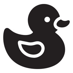 Classic Rubber Duck Vector Silhouette A Nostalgic Bath Time Icon