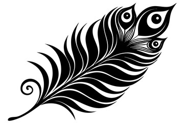 black and white feather