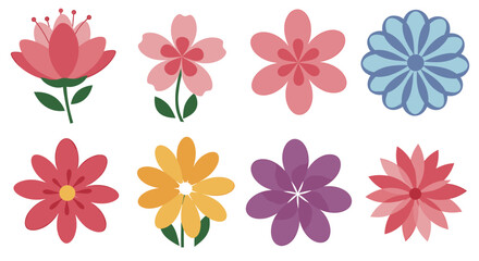 Fototapeta premium Pastel floral elements in a decorative layout
