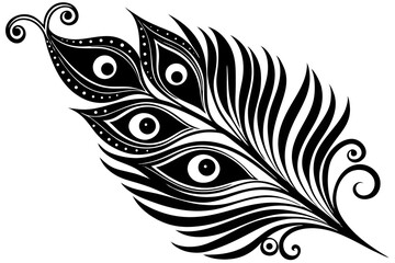 peacock feather vector