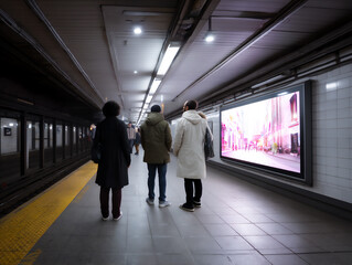  subway digital ad screen,