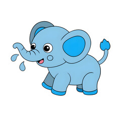 blue elephant cartoon