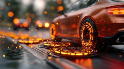 AI-controlled cyber city filled with glowing bridges and floating roads