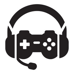 Gaming Headset with Controller Illustration for Professional Esports Player