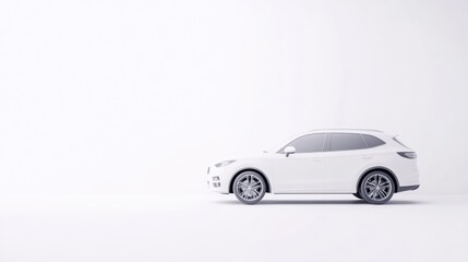 Fototapeta premium Modern SUV in minimalist setting
