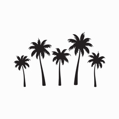 palm tree silhouette, tropical paradise palm tree silhouettes.