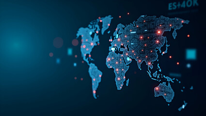 Advanced Programmable Cross-Border Finance Systems: Automating Blockchain Protocols for Secure Global Financial Operations in Photo Stock Concept with Strategic Empty Space