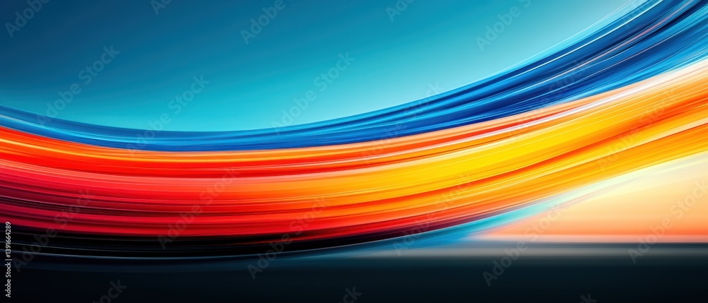 Aufkleber abstract colorful wave background with dynamic motion and vibrant gradient, showcasing energy and mo